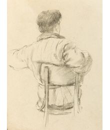 Drawing of a Man from Behind. Evgeny Rastorguev