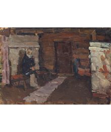 Dmitry Tegin. The Old Man in a the Hut