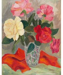 Still life with Roses. Unknown artist (Vormishin?)