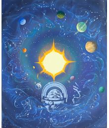 Покорение космоса. Оригинал плаката. Андрей Спиров