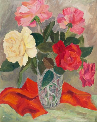 Still life with Roses. Unknown artist (Vormishin?)