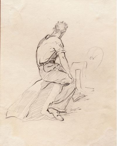 Young man. Sketch. Larisa Chorbadze